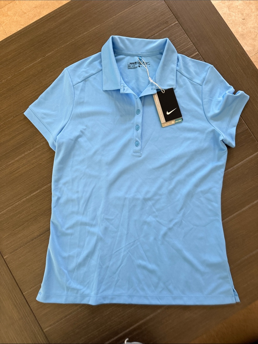 Nike Women's Sky Blue Short-Sleeve Polo